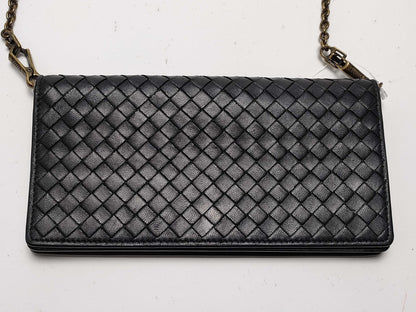 BOTTEGA VENETA Intrecciato Chain Wallet Shoulder Bag