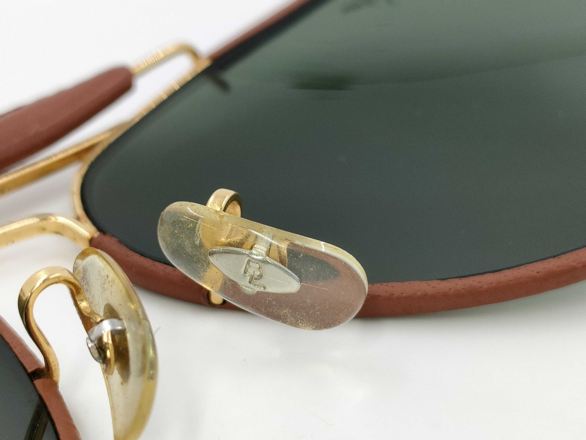  RayBan Leather Teardrop Sunglasses