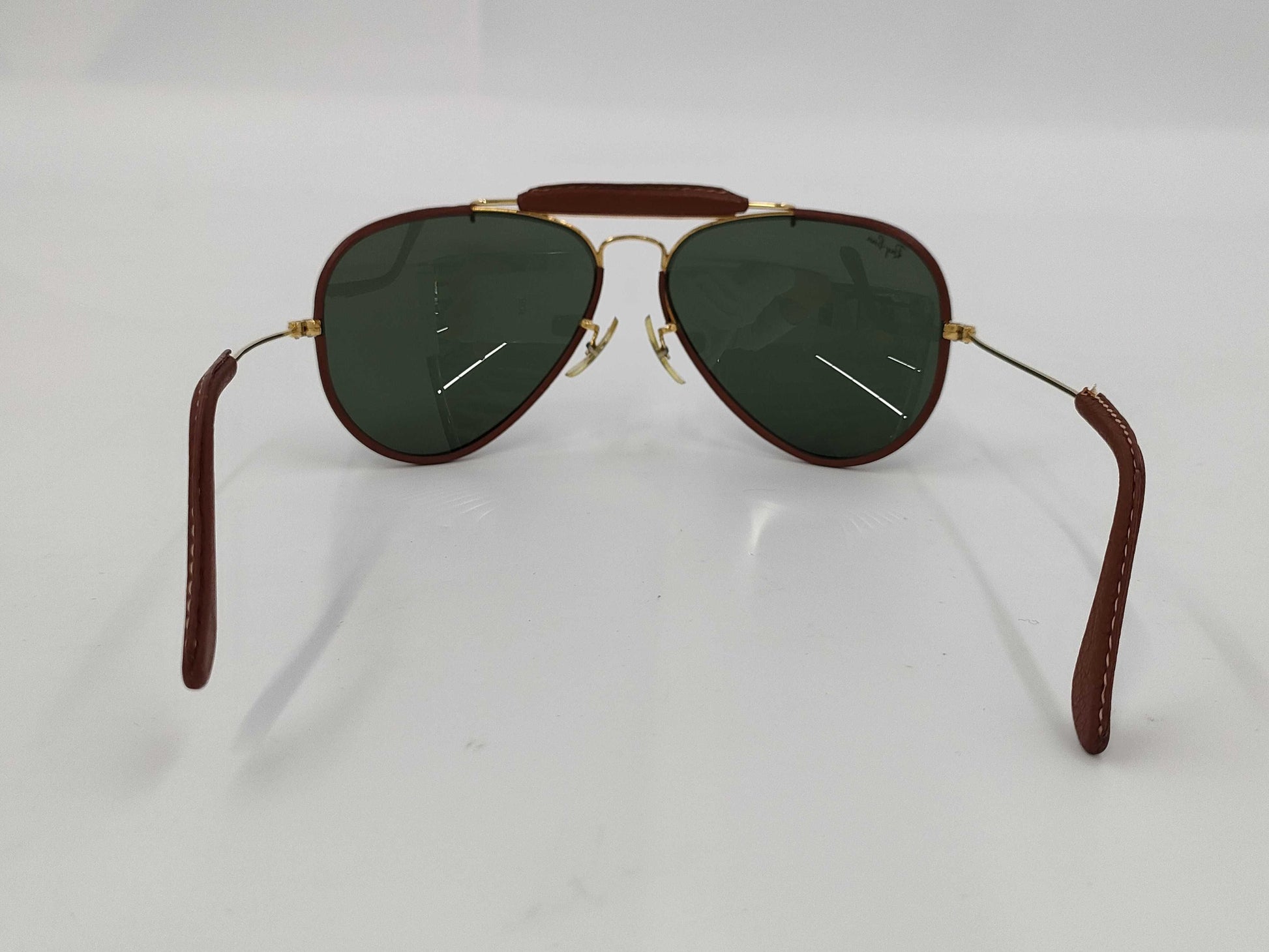  RayBan Leather Teardrop Sunglasses