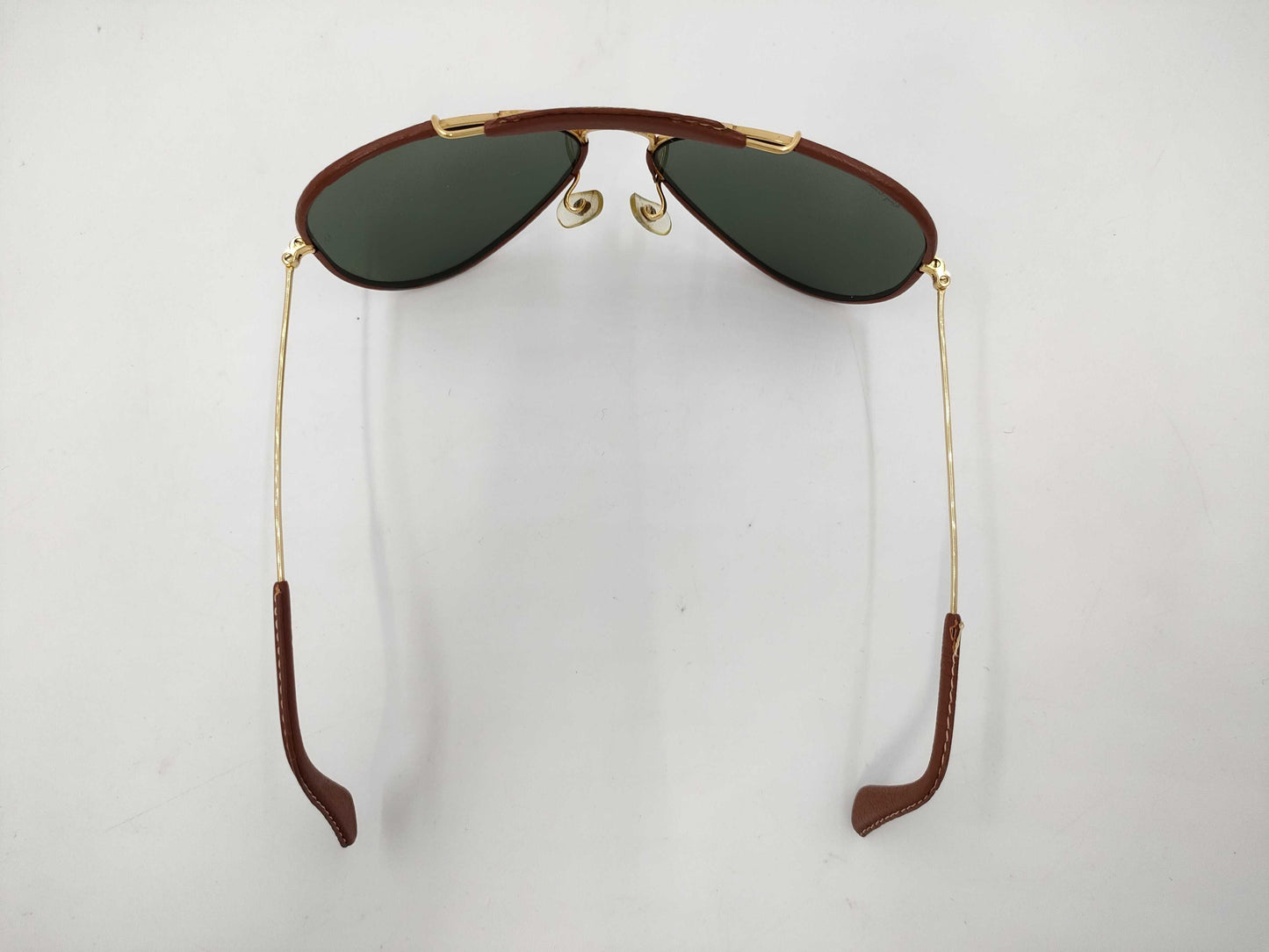  RayBan Leather Teardrop Sunglasses
