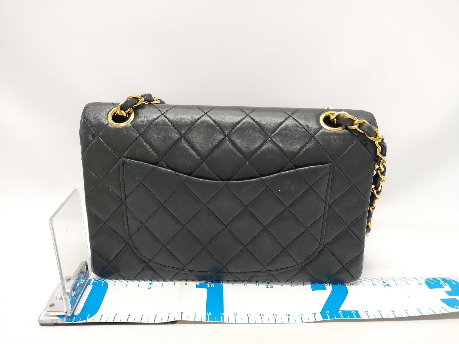 CHANEL Lambskin Double Flap Shoulder Bag