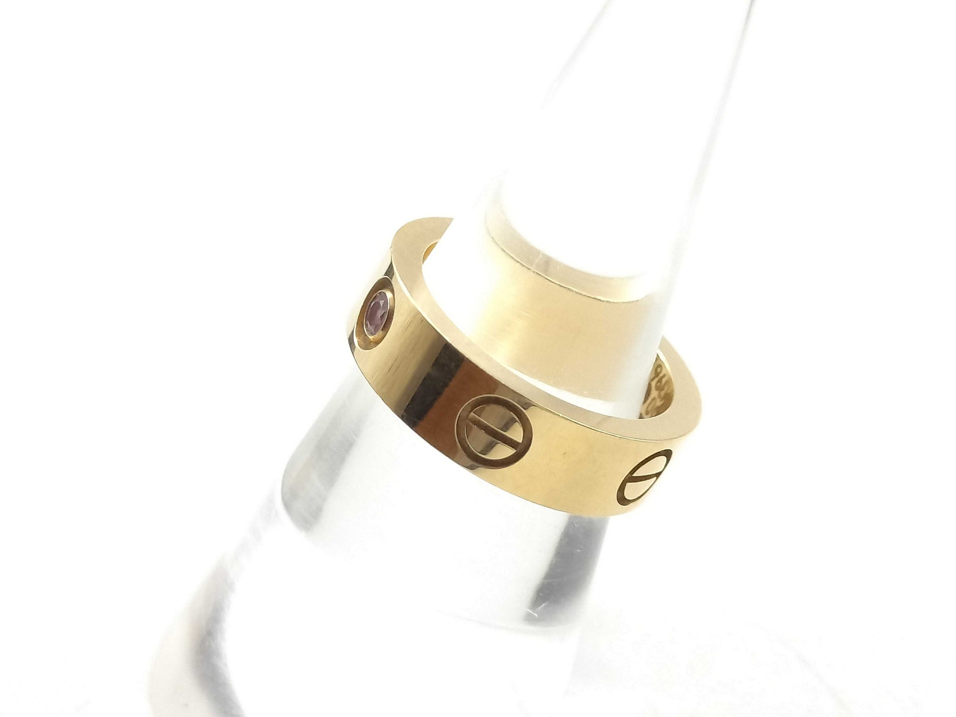 Cartier Love #51 Sapphire PG 750 9.1g Ring 