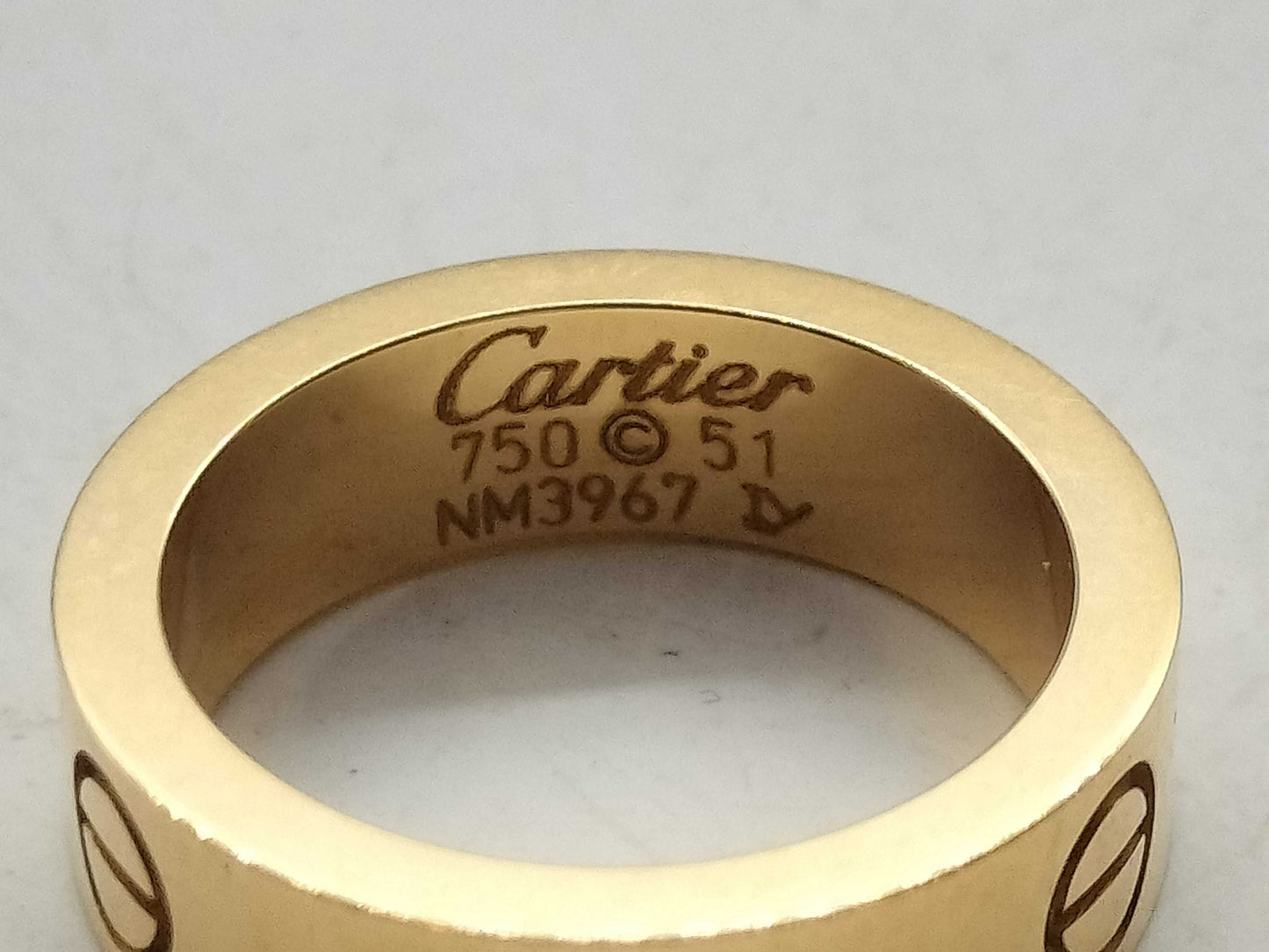 Cartier Love #51 Sapphire PG 750 9.1g Ring 