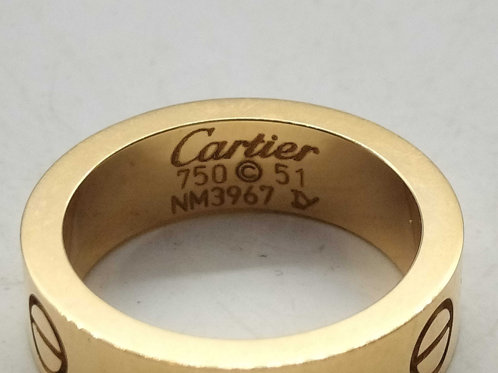 Cartier Love #51 Sapphire PG 750 9.1g Ring 