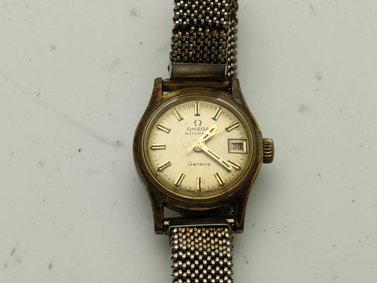 OMEGA Geneva Gold Dial Women's Watch with Non-Original Strap