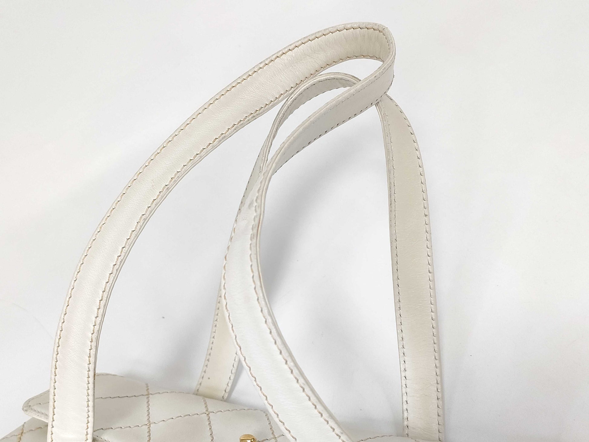 CHANEL Wild Stitch Leather/Coco Mark/Tote Shoulder Bag