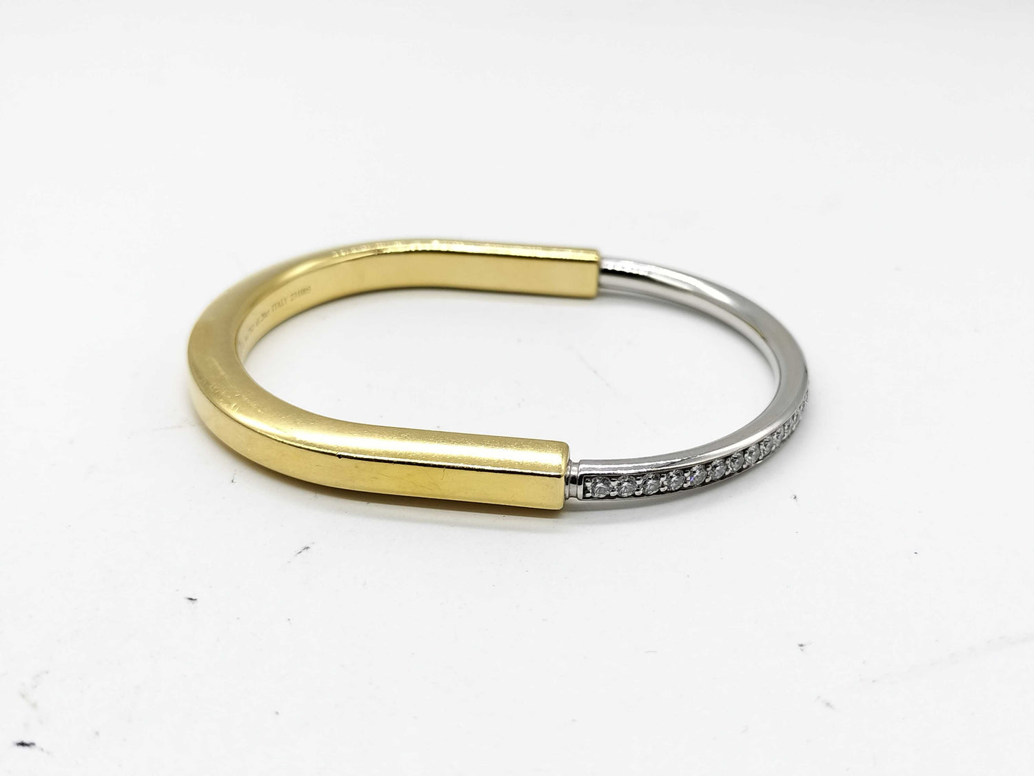 Tiffany & Co. Rock d1.20ct Yellow Gold/White Gold Au750 32.9g Bracelet/Bangle 