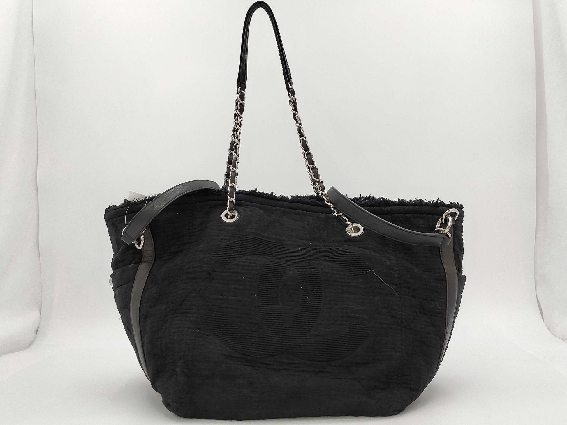 CHANEL Deca Coco 2-way Chain Tote Denim Tote Bag