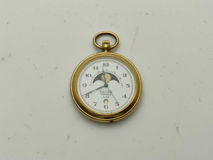 SEIKO Alba V338-0010 Success Moon Phase Pocket Watch