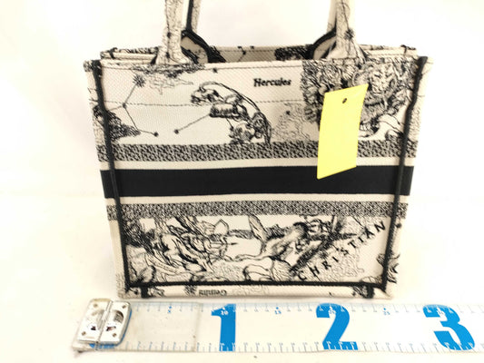(10460_0337) Dior Embroidered Toile de Jouy Zodiac Handbag