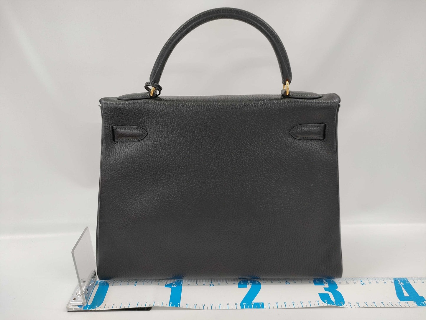 HERMES Kelly 32 Couchvel □A Black Handbag with ST