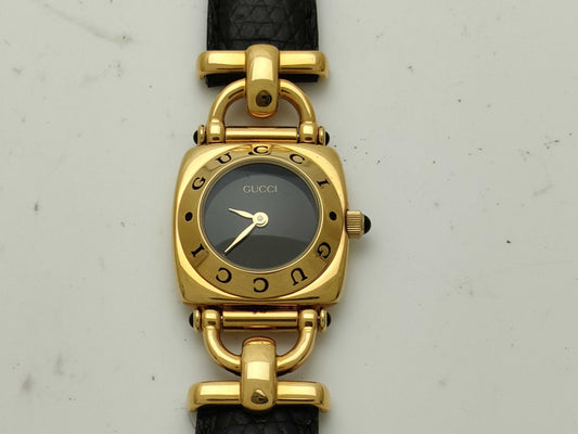 GUCCI 6300L Black Dial Horsebit Women's Watch