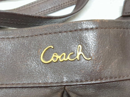 (10463_0064) COACH Leather Bag *4-piece set Tote Bag