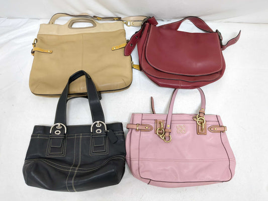 (10463_0065) COACH Leather Bag *4-piece set Shoulder Bag