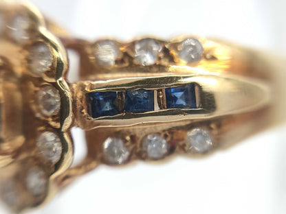 S 0.72ct/0.19ct D 0.31ct K18 4.5g Ring 