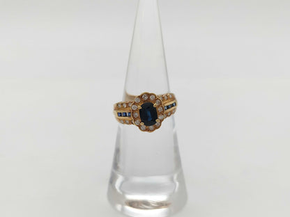 S 0.72ct/0.19ct D 0.31ct K18 4.5g Ring 
