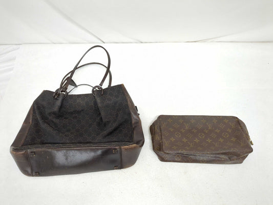 (10463_0051) GUCCI GG Canvas 101920 / Louis Vuitton True Toilette 28 Tote Bag