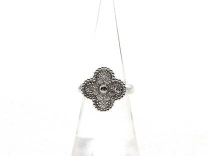 Van Cleef&Arpels Vintage Alhambra #50 Diamond WG Au750 6.3g Ring 
