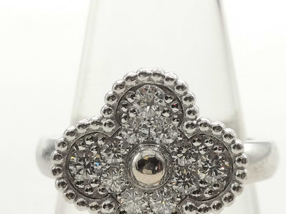 Van Cleef&Arpels Vintage Alhambra #50 Diamond WG Au750 6.3g Ring 