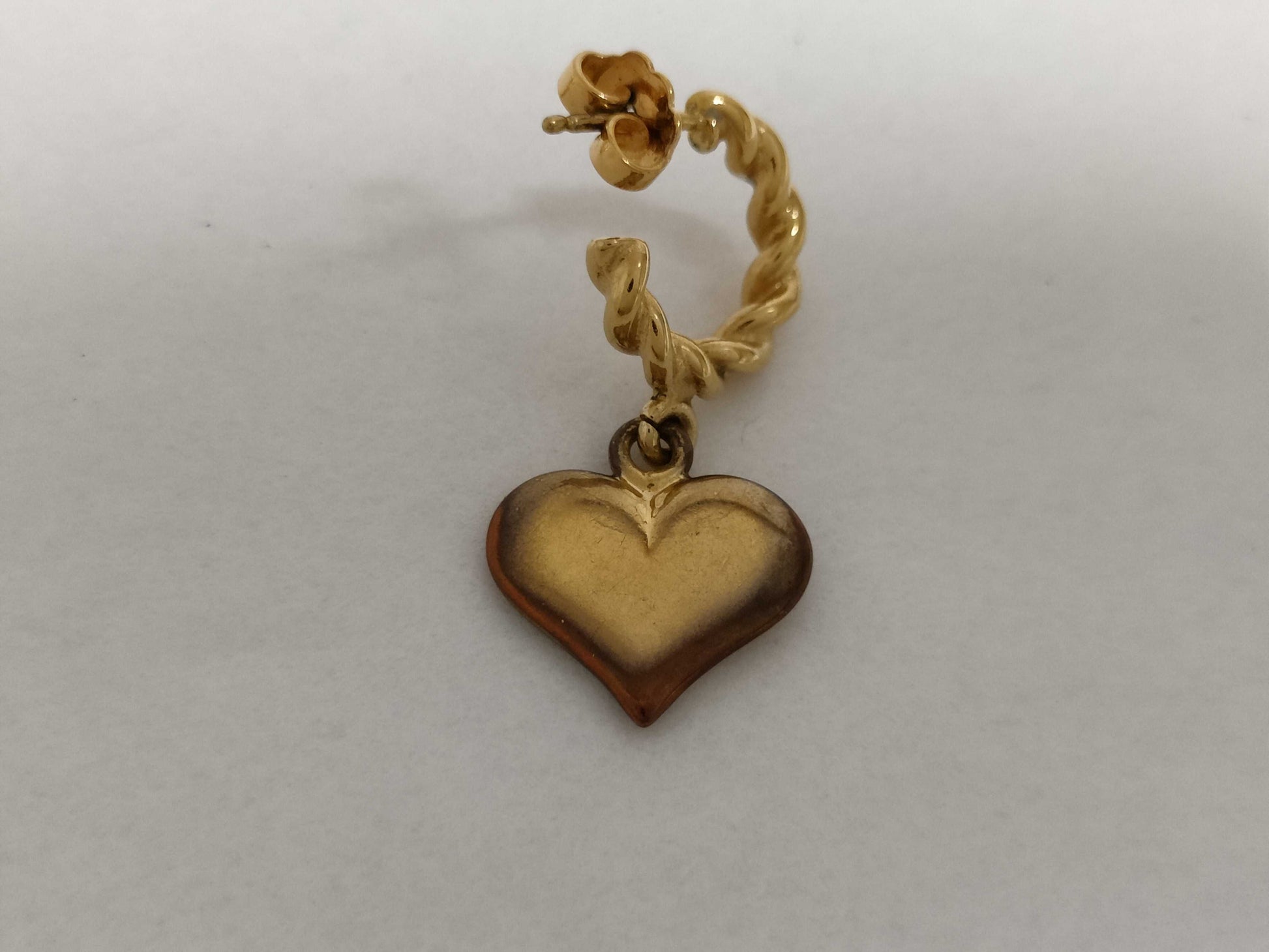 LOUIS VUITTON Heart Earrings Gold Earrings