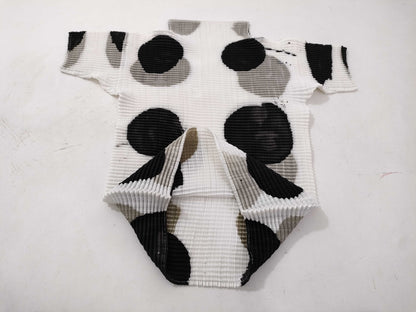 ISSEY MIYAKE cut and sew patterned top