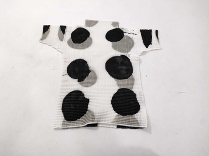 ISSEY MIYAKE cut and sew patterned top