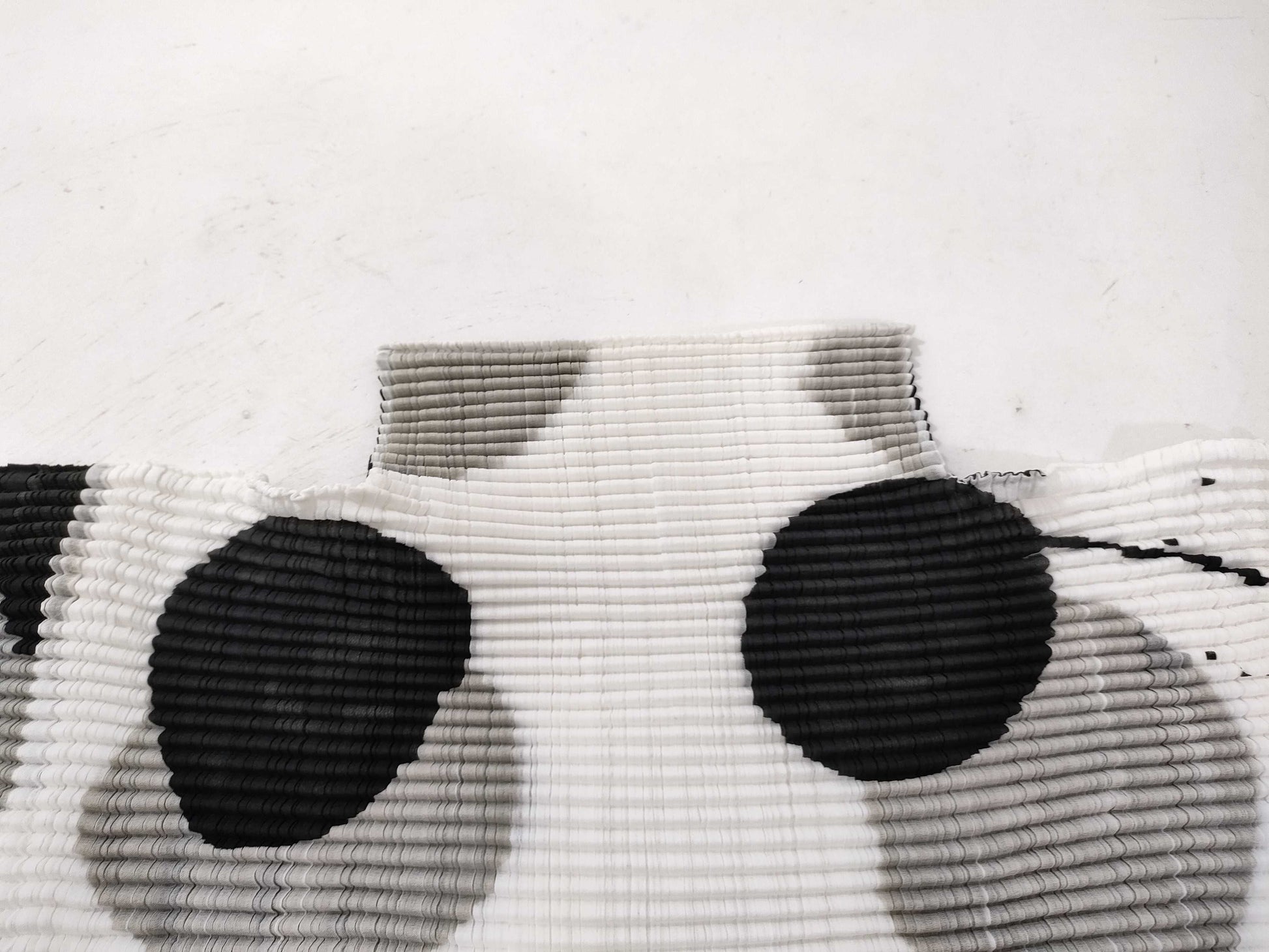 ISSEY MIYAKE cut and sew patterned top