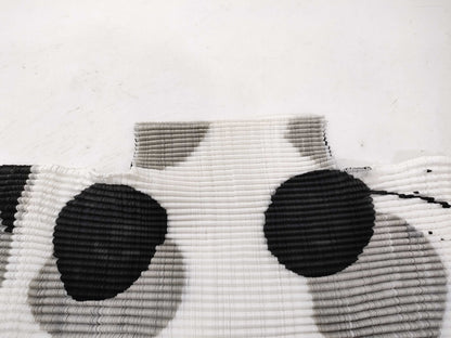 ISSEY MIYAKE cut and sew patterned top