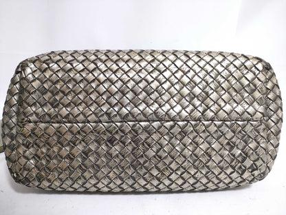 (10460_0286) BOTTEGA VENETA Intrecciato CavaMM Gold Handbag