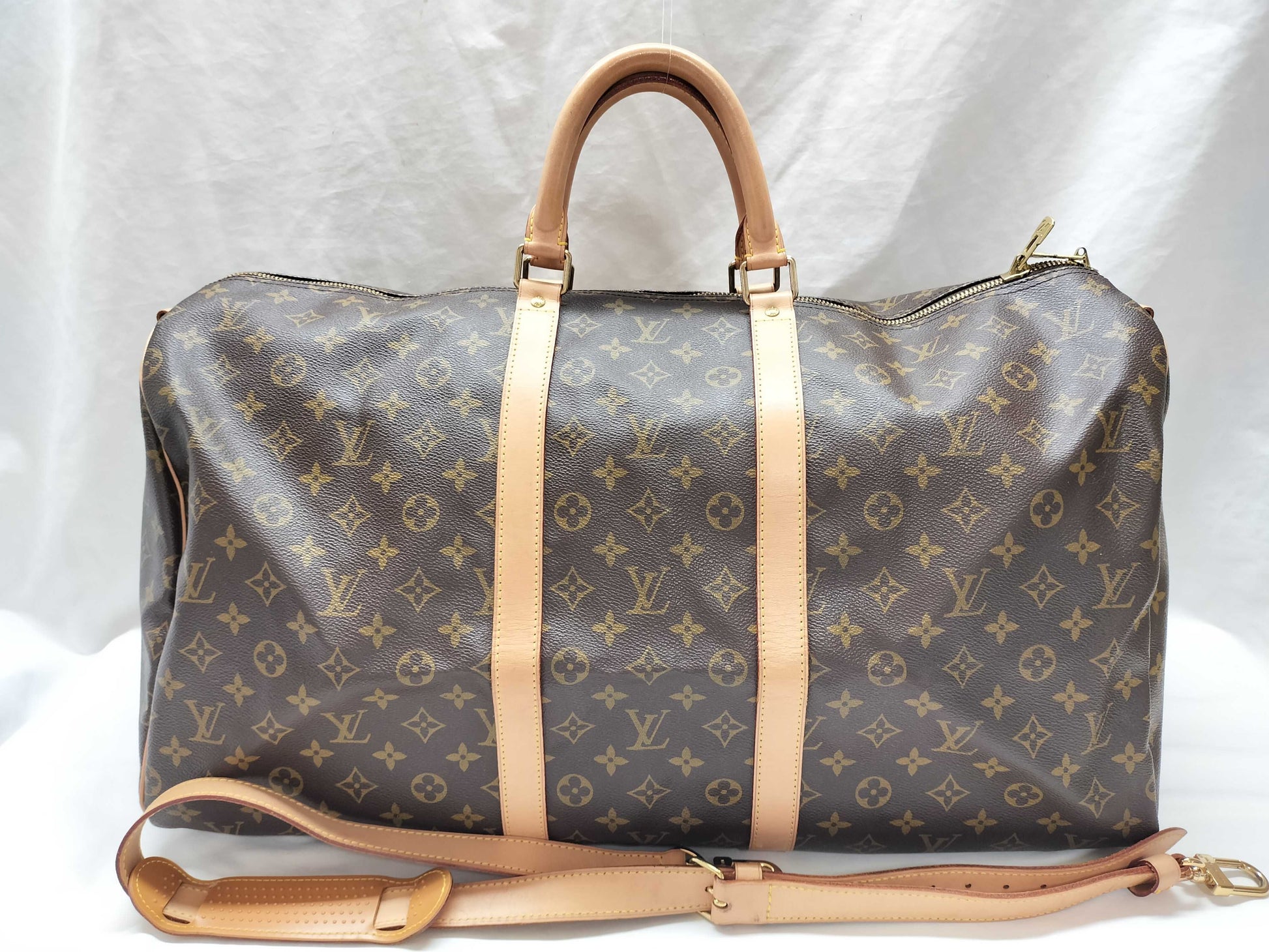 LOUIS VUITTON Monogram M41414 Keepall Bandouliere 55 Boston Bag