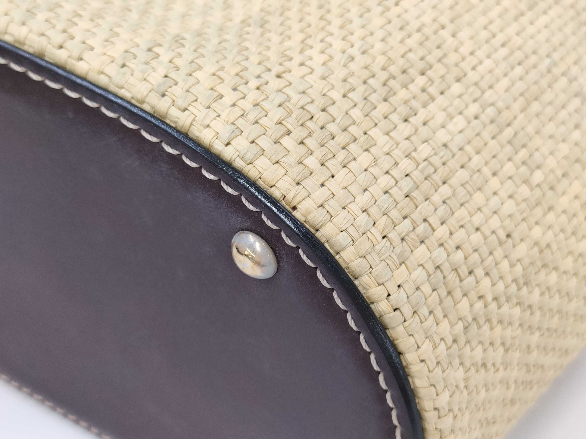 CHANEL Raffia/Coco Mark/Tote Handbag