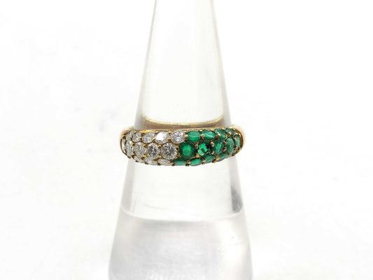 Emerald and Diamond 750 3.3g Ring 