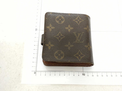 (10463_0010) LOUIS VUITTON Monogram W Hook/Compact Zip Folding Wallet Set of 2 Wallets