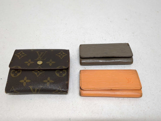 (10463_0011) LOUIS VUITTON Monogram Wallet*Key Case 3 Pieces Key Case / Key Chain