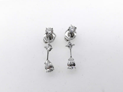 HARRY WINSTON Classic Cascade Diamond PT950 2.7g Earrings 