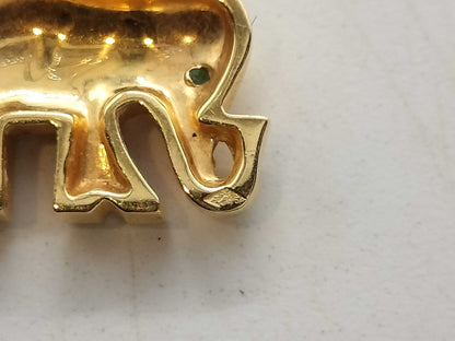 Cartier Candy Elephant Emerald Necklace in Yellow Gold 750, 6.3g 