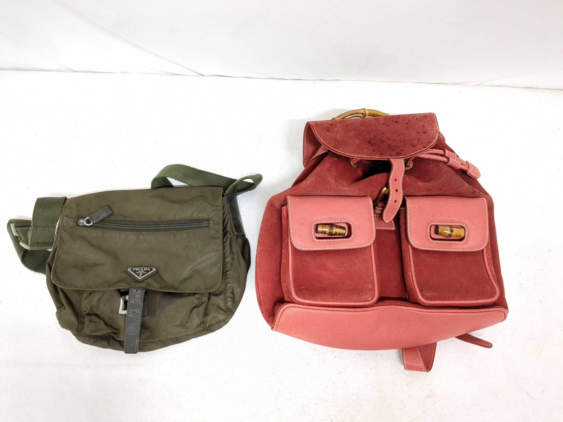 (10463_0063) GUCCI Bamboo Backpack/Suede/003/2058/0016/Prada Nylon Shoulder Bag