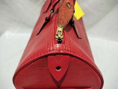 LOUIS VUITTON Epi Speedy 30 Red Handbag