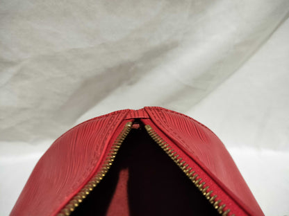 LOUIS VUITTON Epi Speedy 30 Red Handbag