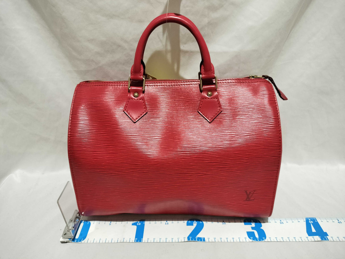 LOUIS VUITTON Epi Speedy 30 Red Handbag