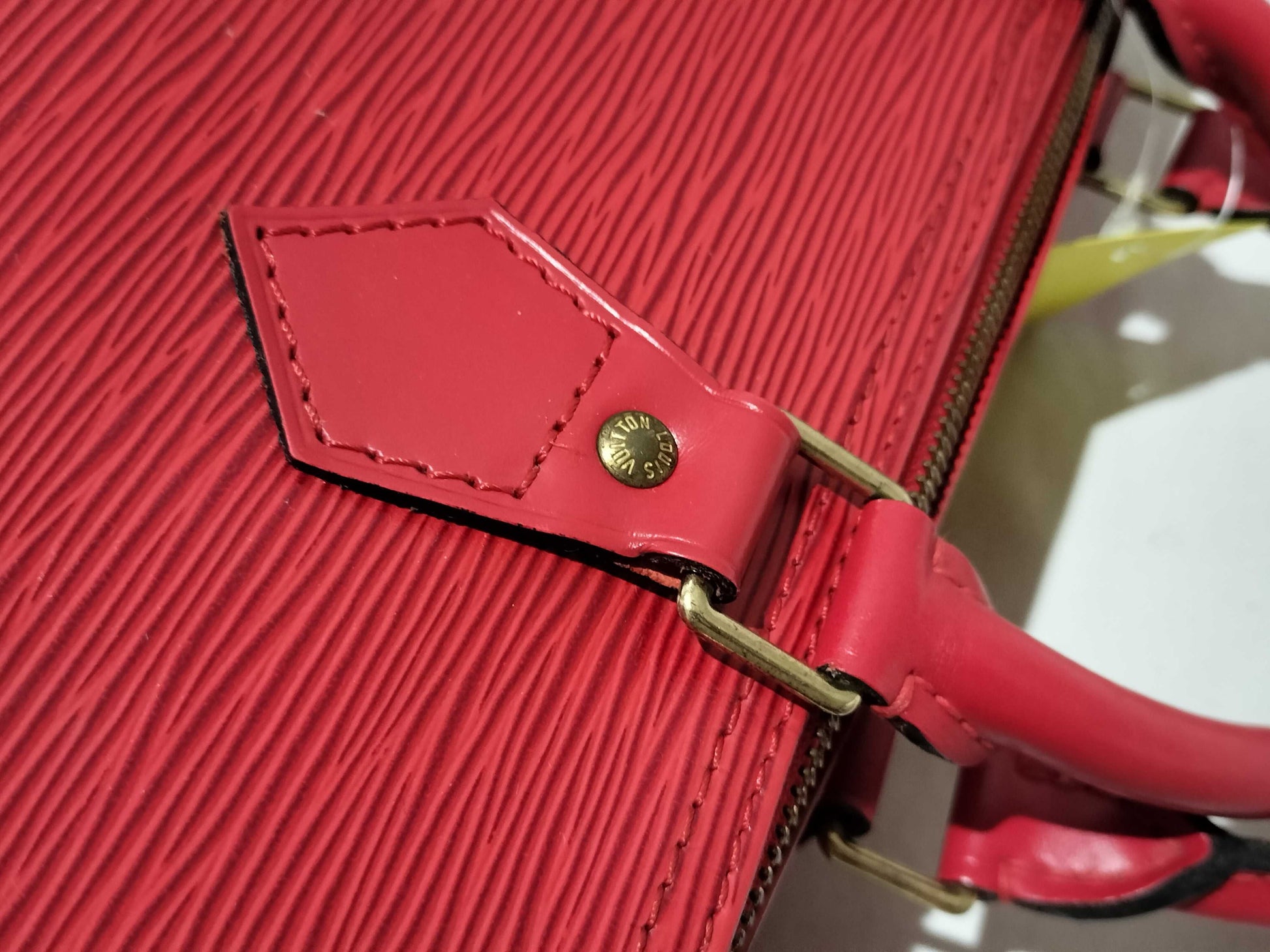 LOUIS VUITTON Epi Speedy 30 Red Handbag