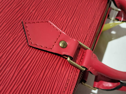 LOUIS VUITTON Epi Speedy 30 Red Handbag