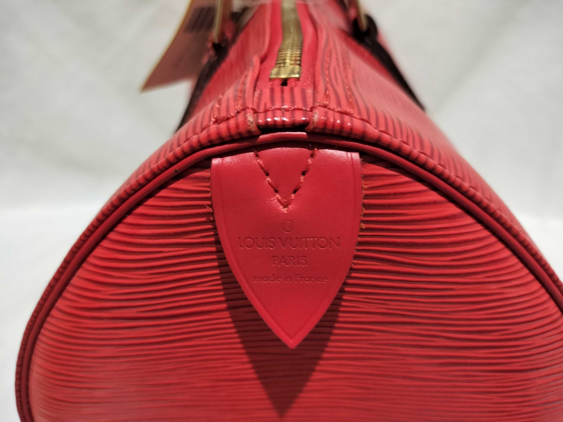 LOUIS VUITTON Epi Speedy 30 Red Handbag