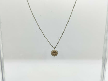 D0.35ct Pt900/850 1.8g Necklace 