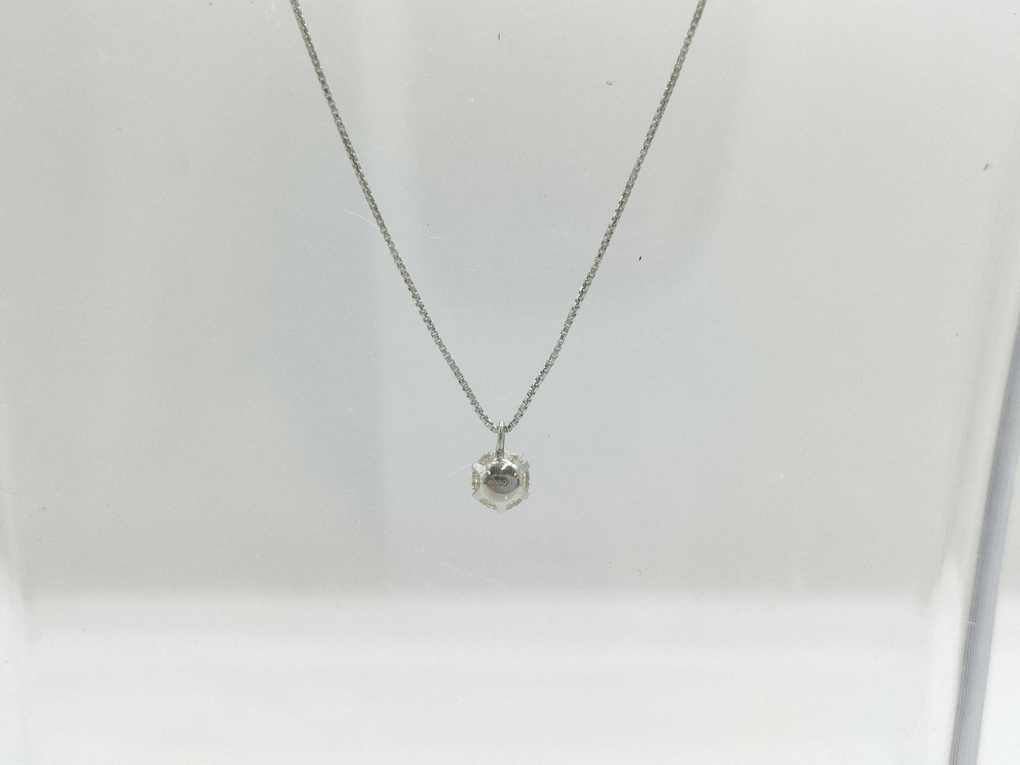 D0.35ct Pt900/850 1.8g Necklace 