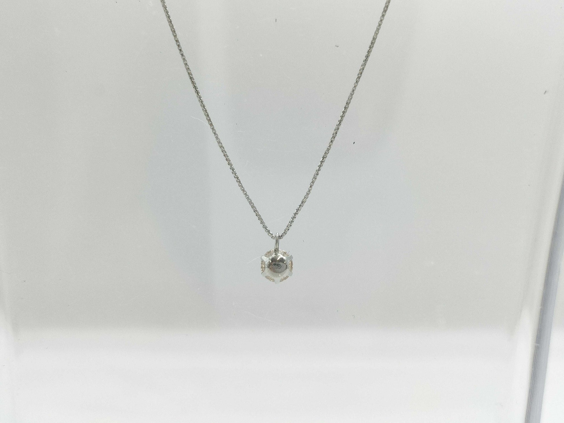 D0.35ct Pt900/850 1.8g Necklace 