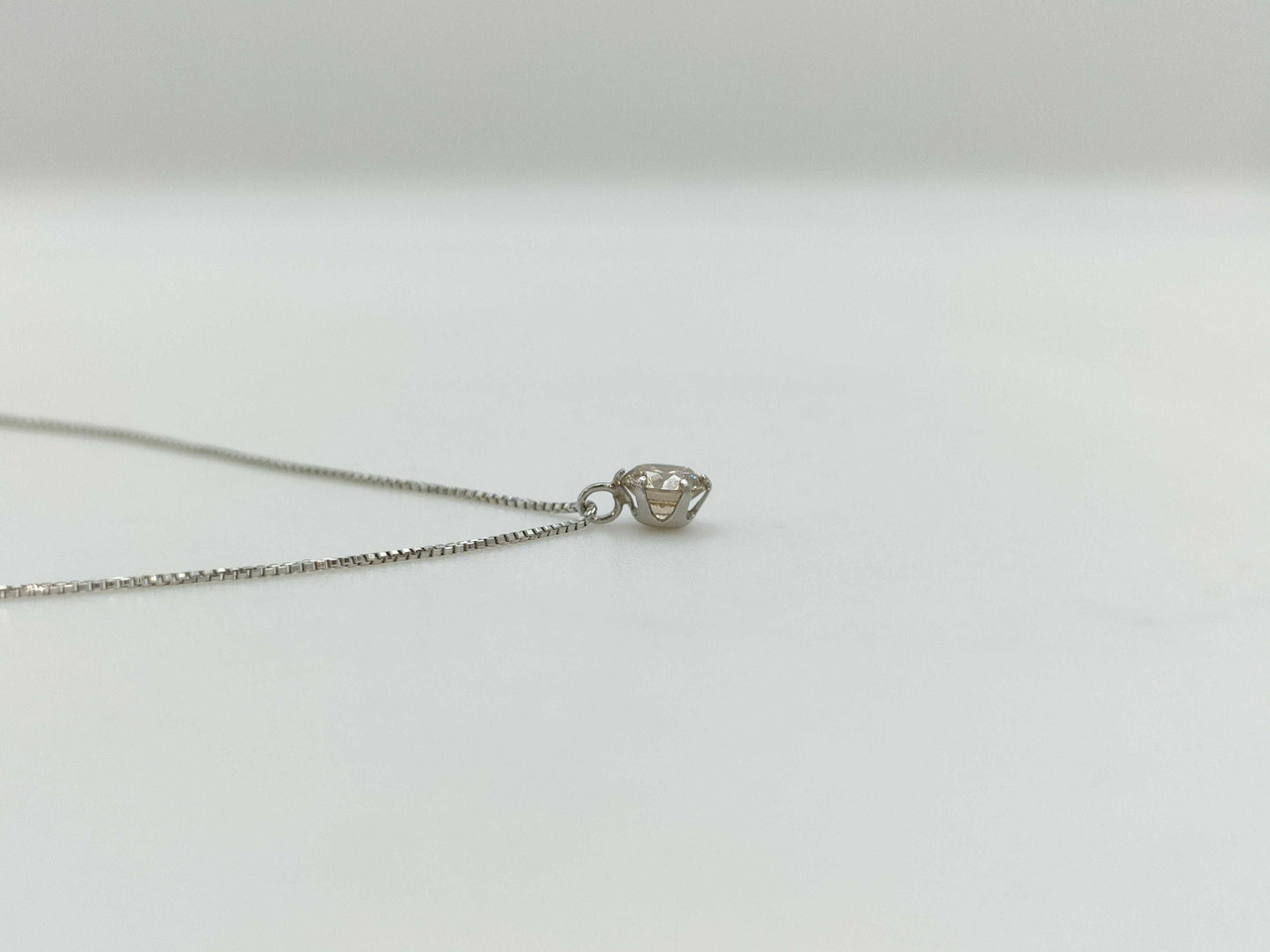 D0.35ct Pt900/850 1.8g Necklace 