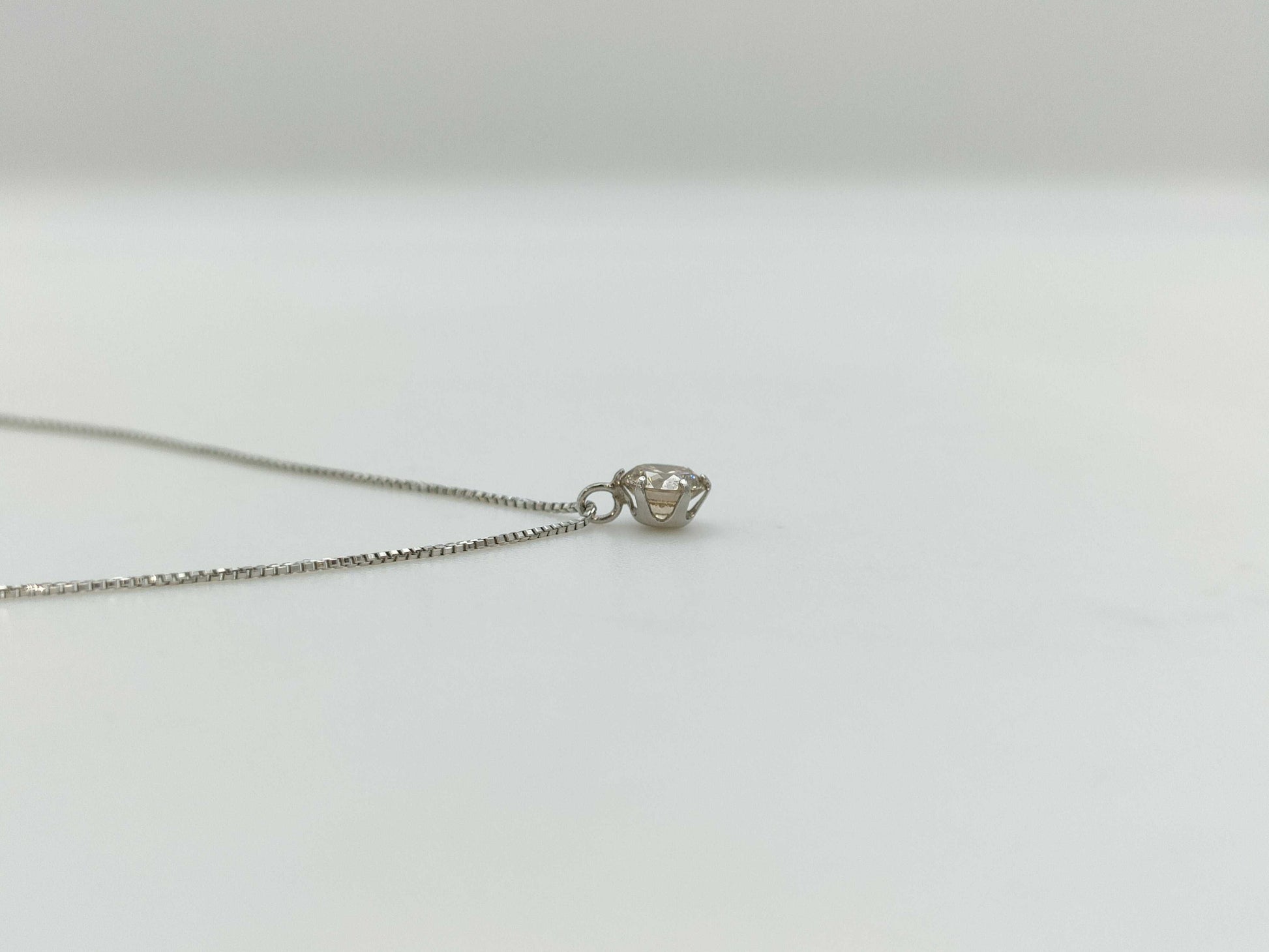D0.35ct Pt900/850 1.8g Necklace 