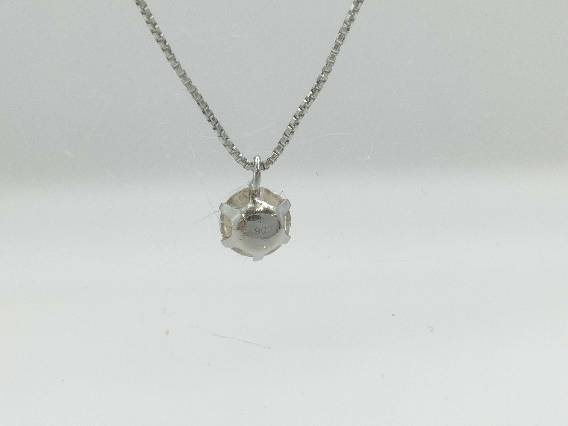 D0.35ct Pt900/850 1.8g Necklace 