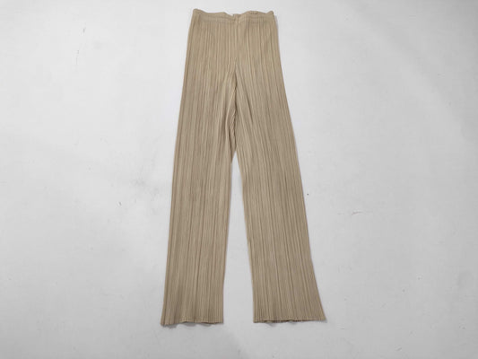 ISSEY MIYAKE Pants Pleats Please Beige Pants